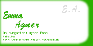 emma agner business card